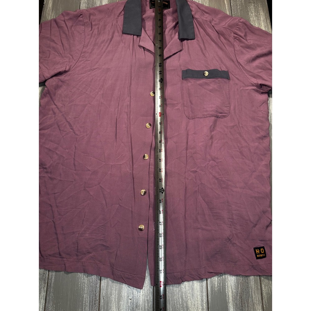 Harley-Davidson Jason Momoa Shirt Mens XL Purple Knucklehead Excellent Graphic - Picture 4 of 7